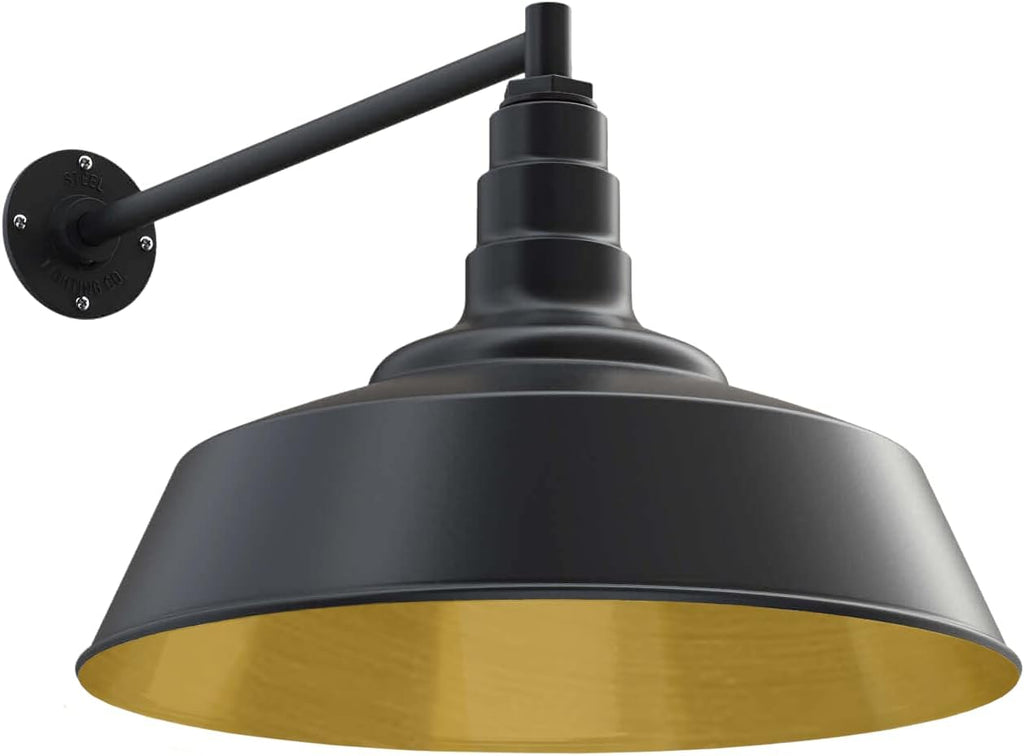 Black 20 inch Dome Barn Light W88195