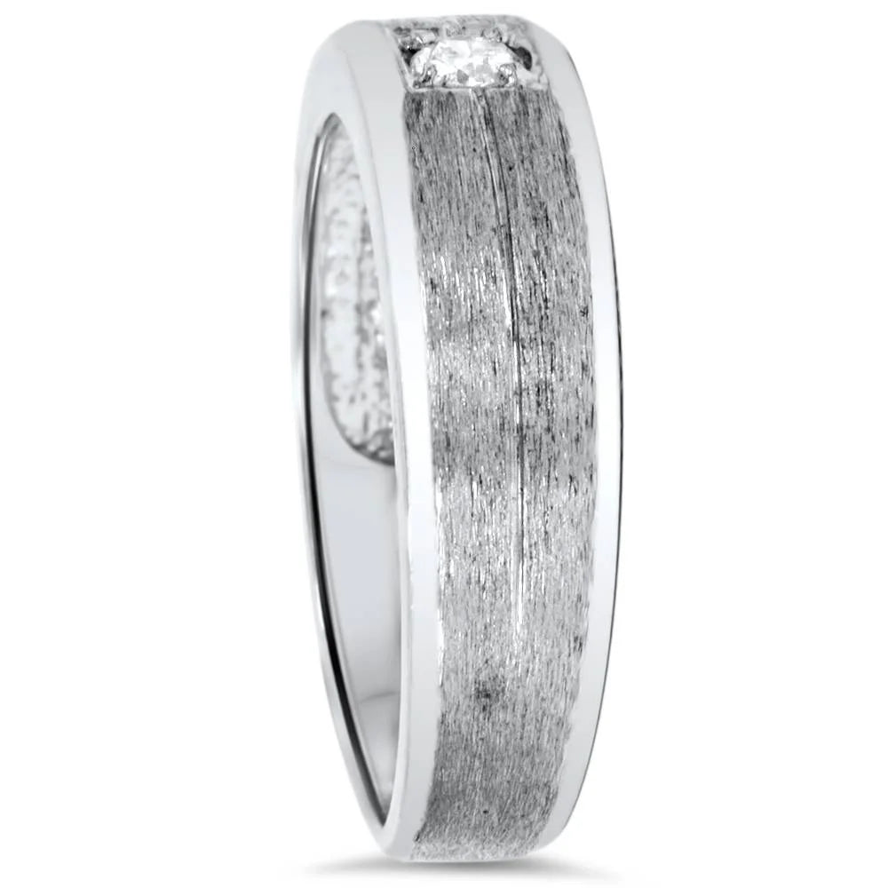 White Gold Solitaire Diamond Wedding Ring Y7149