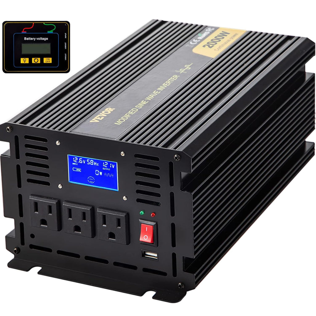 2000W Modified Sine Wave Power Inverter with LCD Display W871335
