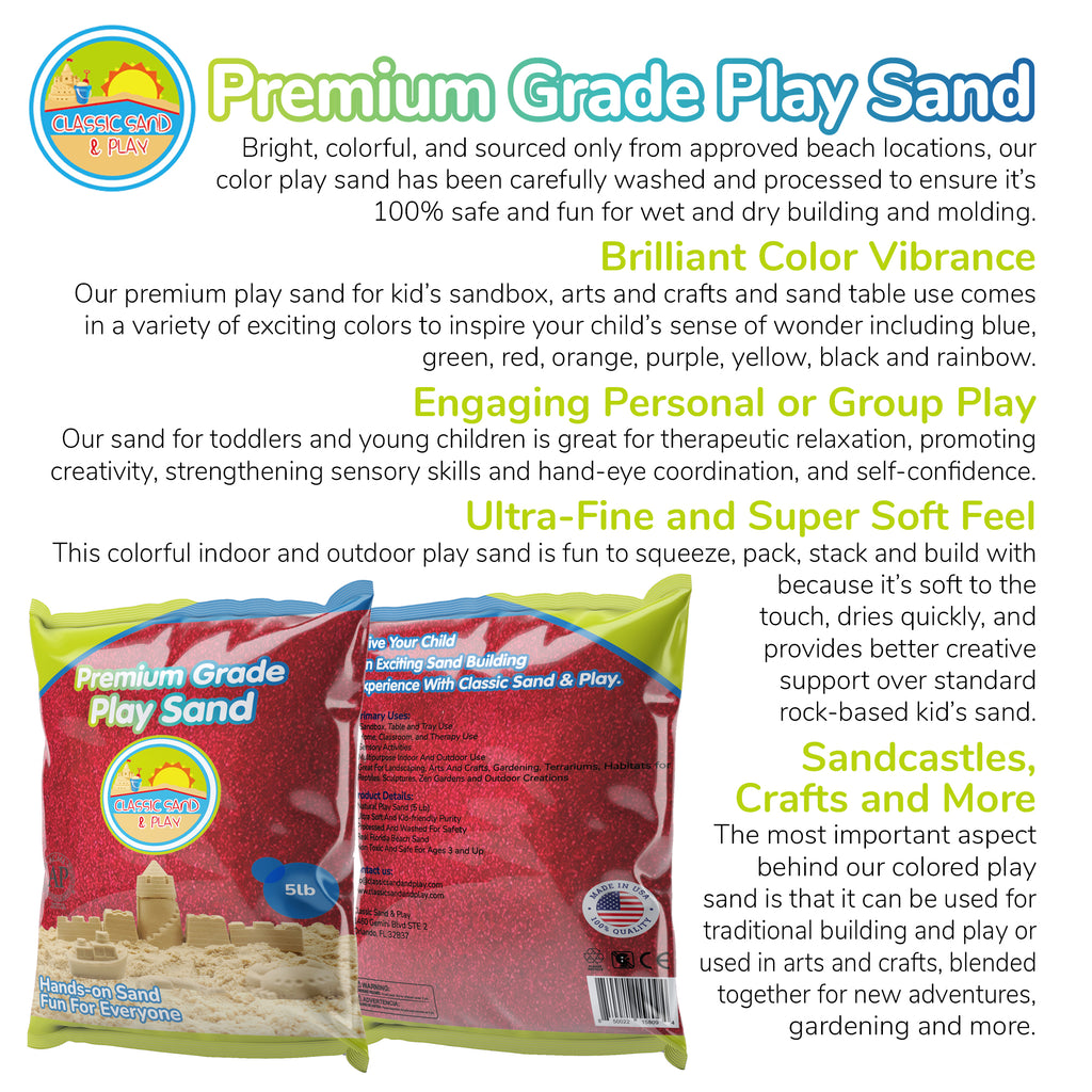 Red Colored Play Sand, 5 lb. Bag Q110292