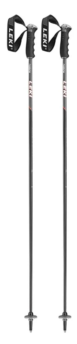 Black/White/Neon Red Carbon Ski Poles X132