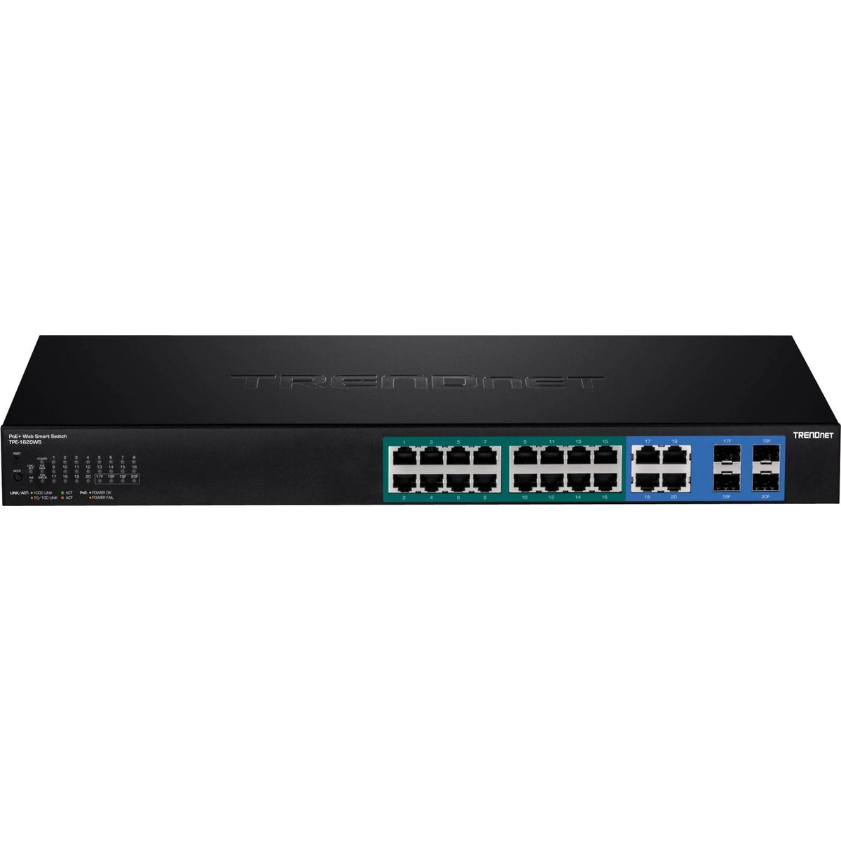 16-Port Gigabit Web Smart PoE+ Switch V482148