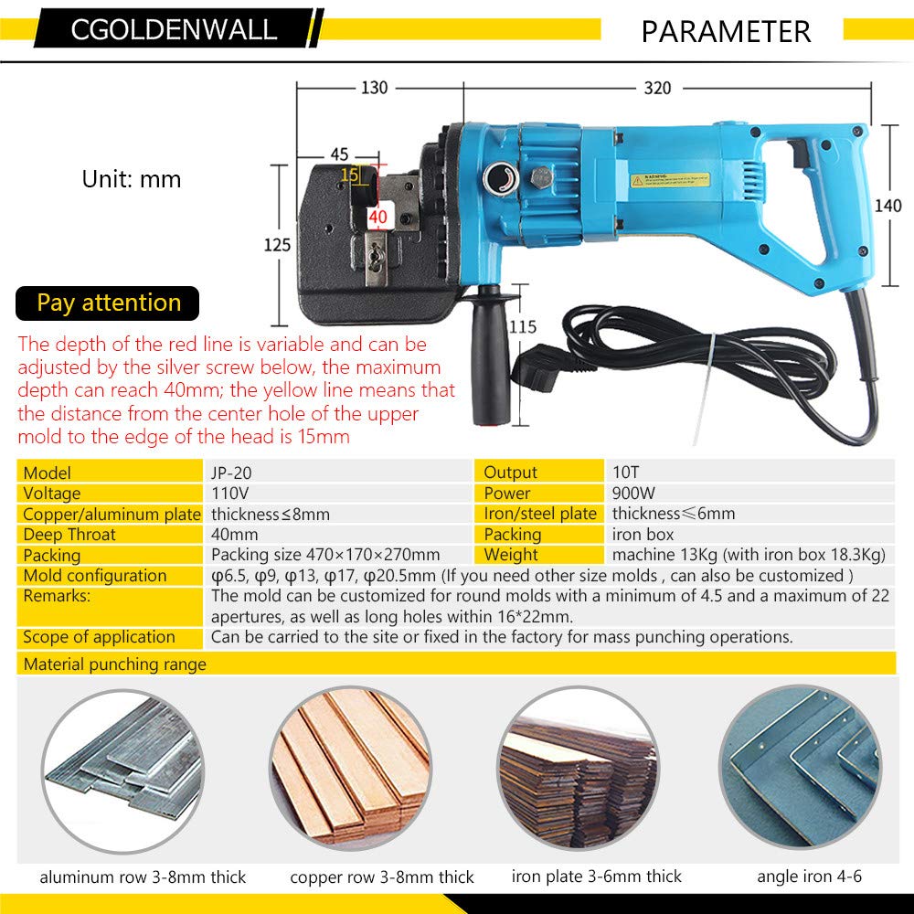 Hydraulic Hole Punching Tool for Steel Plate Iron Plate Aluminum Plate G439