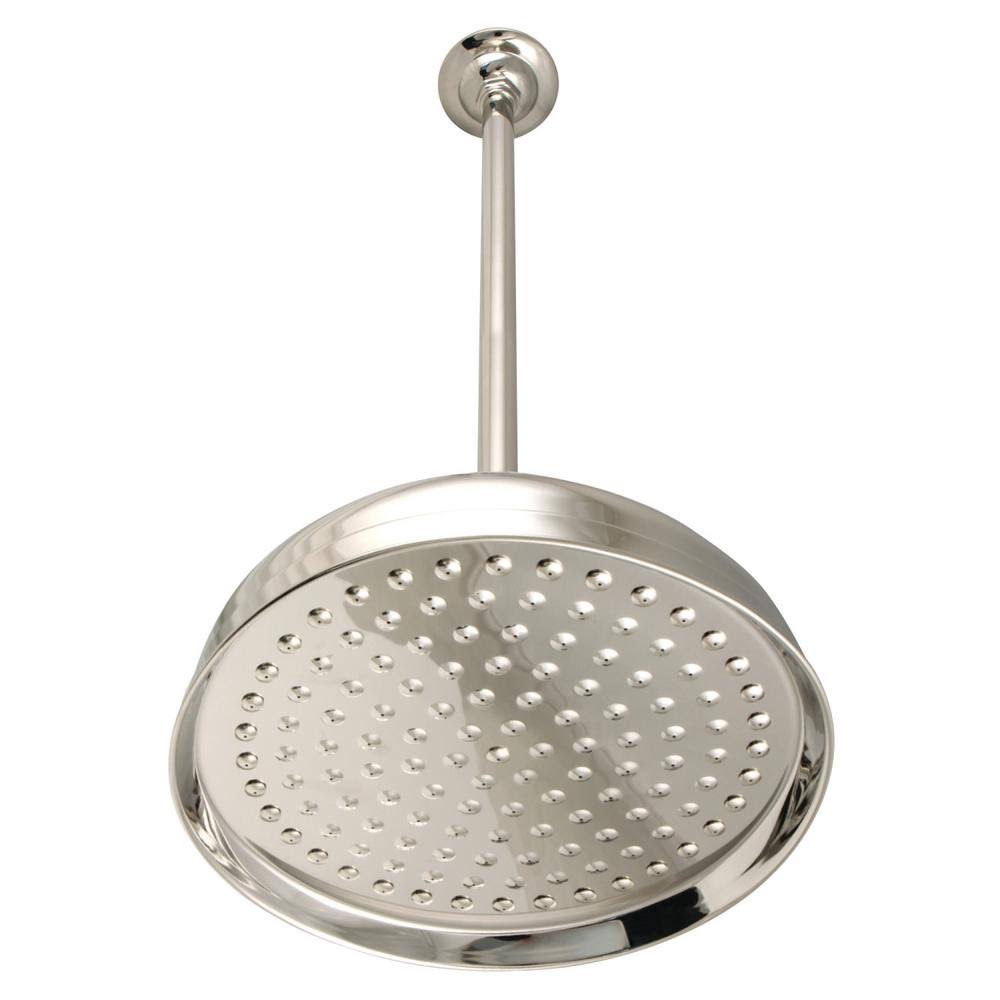 Polished Nickel Ceiling Mount Fixed Shower Head with 17 in. Shower Arm B614