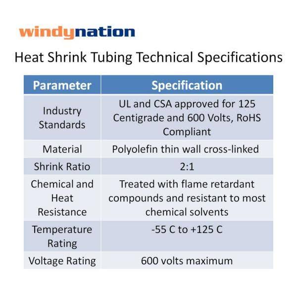 40 ft 2 AWG 10-Piece 3/8 in Tinned Copper Cable Lug Terminal Connectors with 3 ft Heat Shrink Tubing P595801