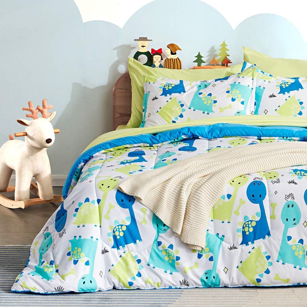 Blue Twin 5 Piece Microfiber Bedding Set K996
