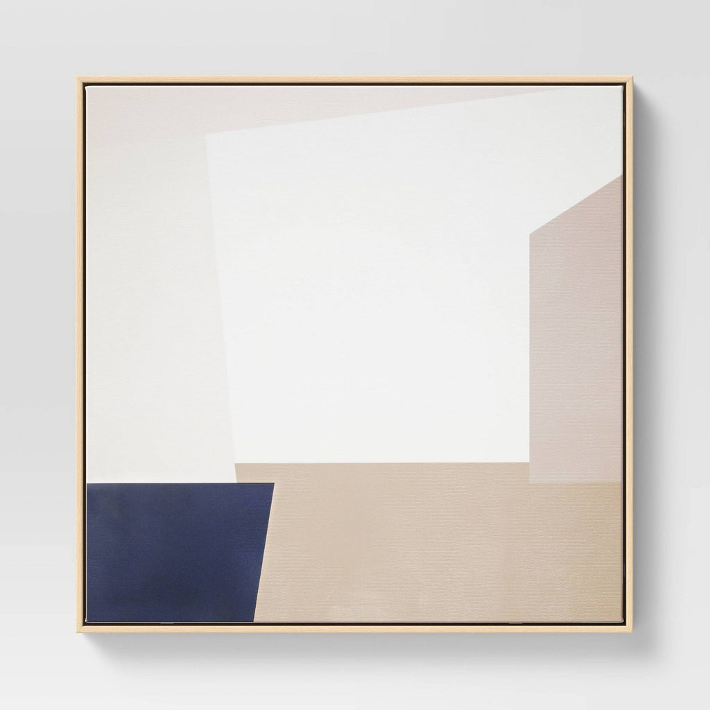 24x22 Geometric Abstract Framed Wall Canvas E388