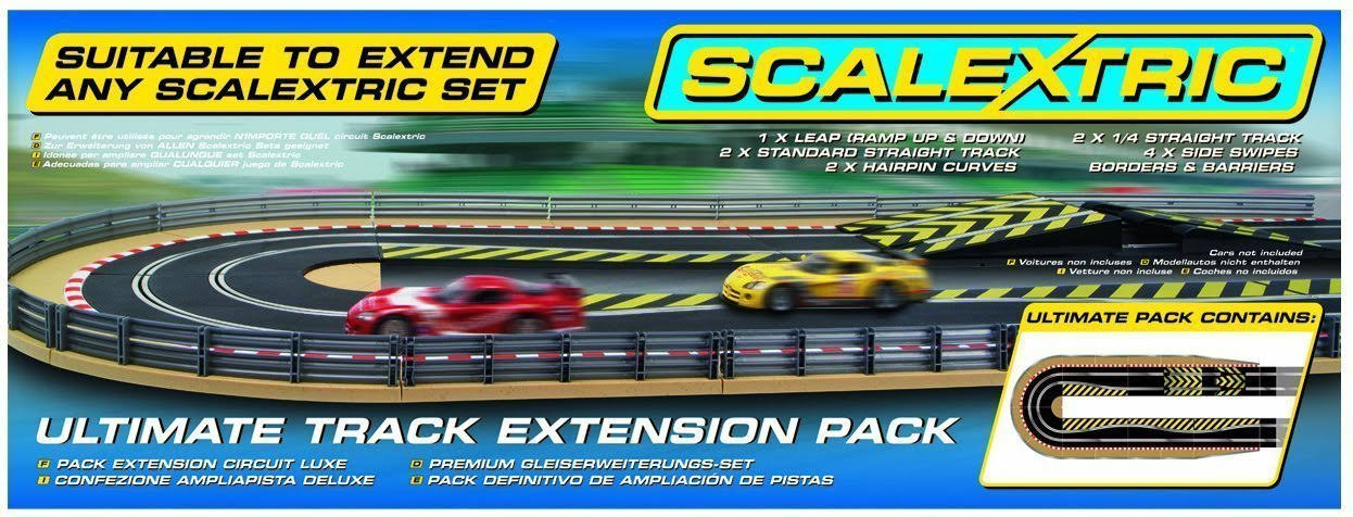 Track Extension Pack with Ramp Up and Ramp Down, 2 Hairpin Curves, 2x 1/4 Straight, 4 Side Z2315