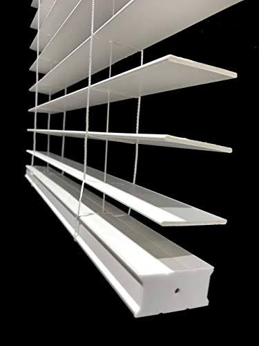 Cordless Faux Wood Blind 68.5 inch W x 60 inch H W161