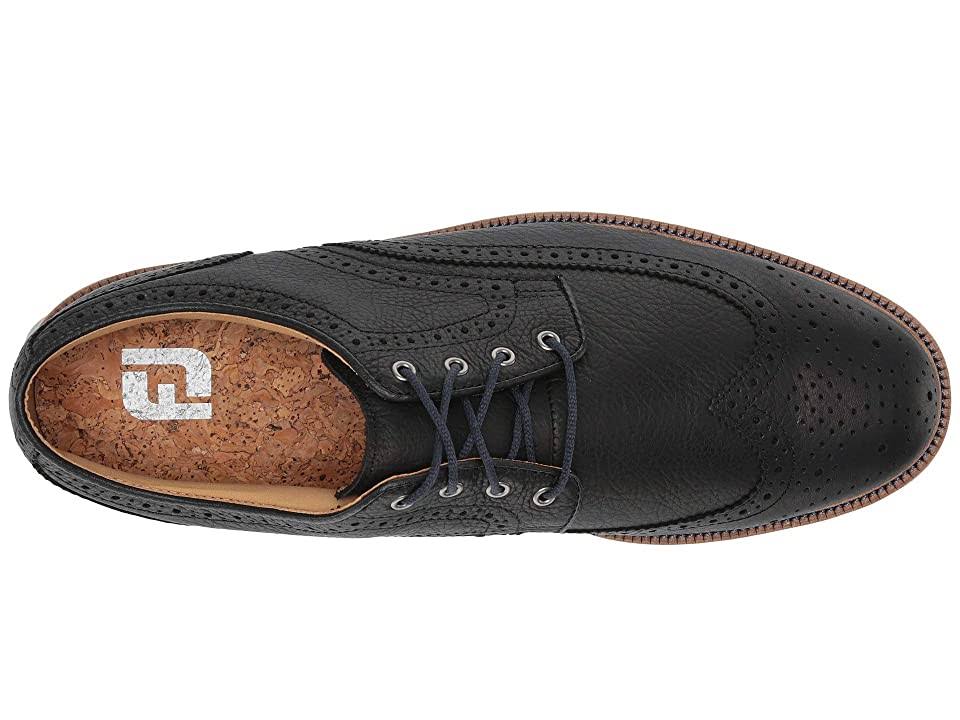 Black 11 X-Wide Wing Tip Shoes D3362