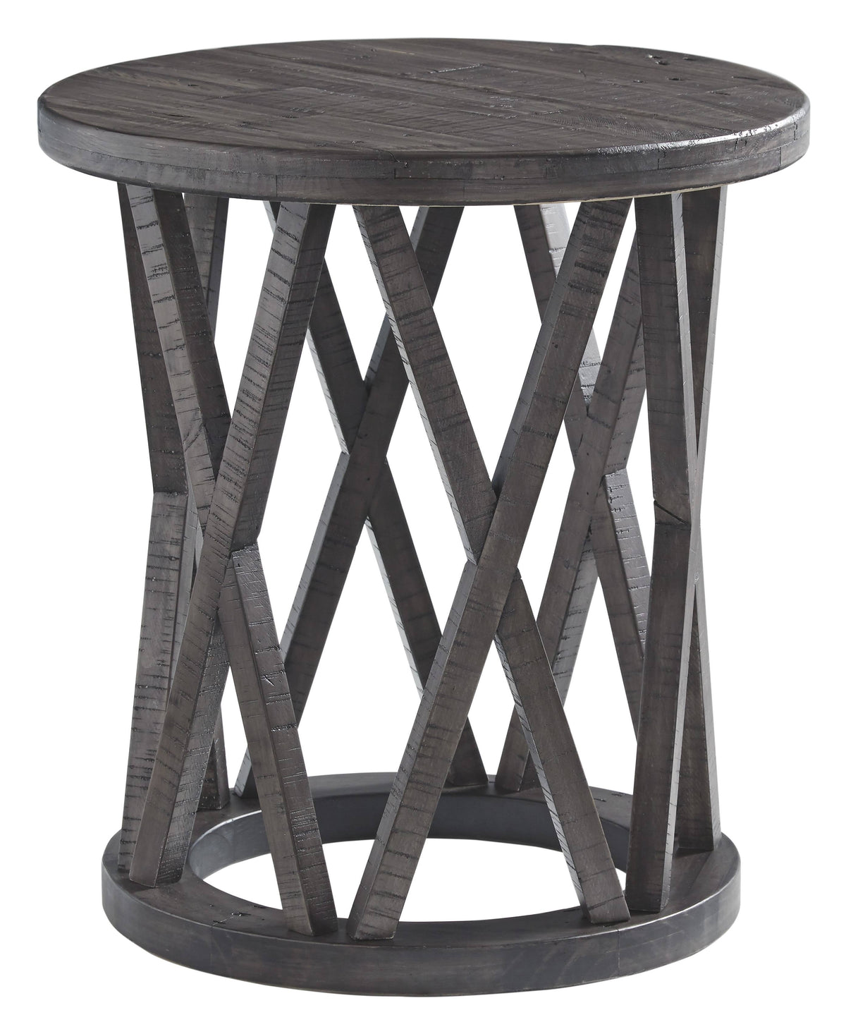 Greyish Brown Round End Table G989293