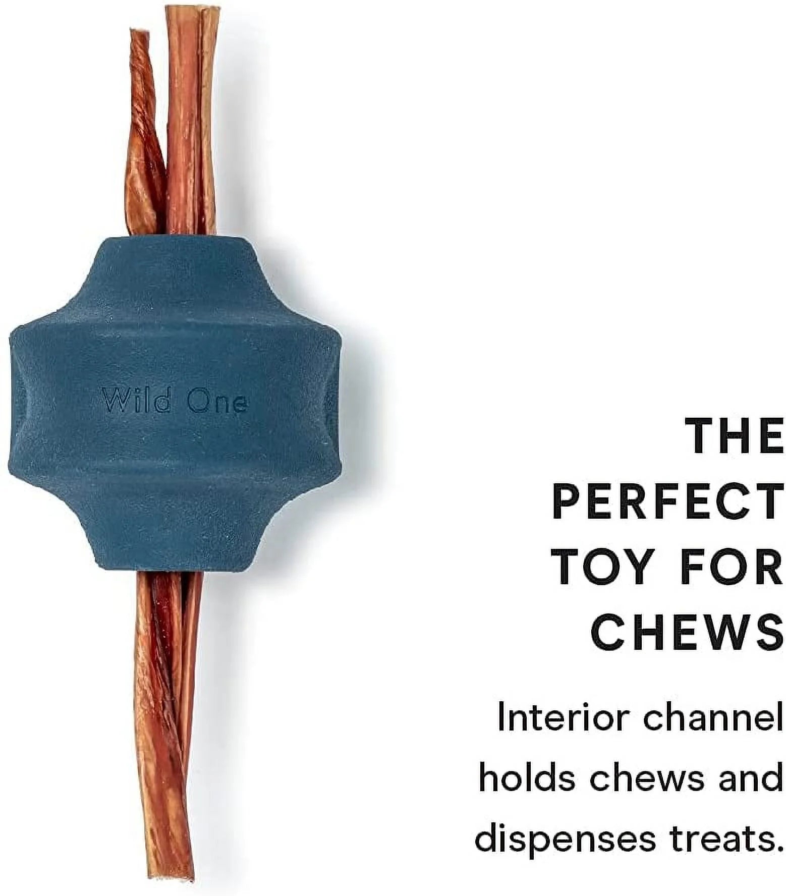 Blue Twist Toss Dog Toy Natural Rubber T145