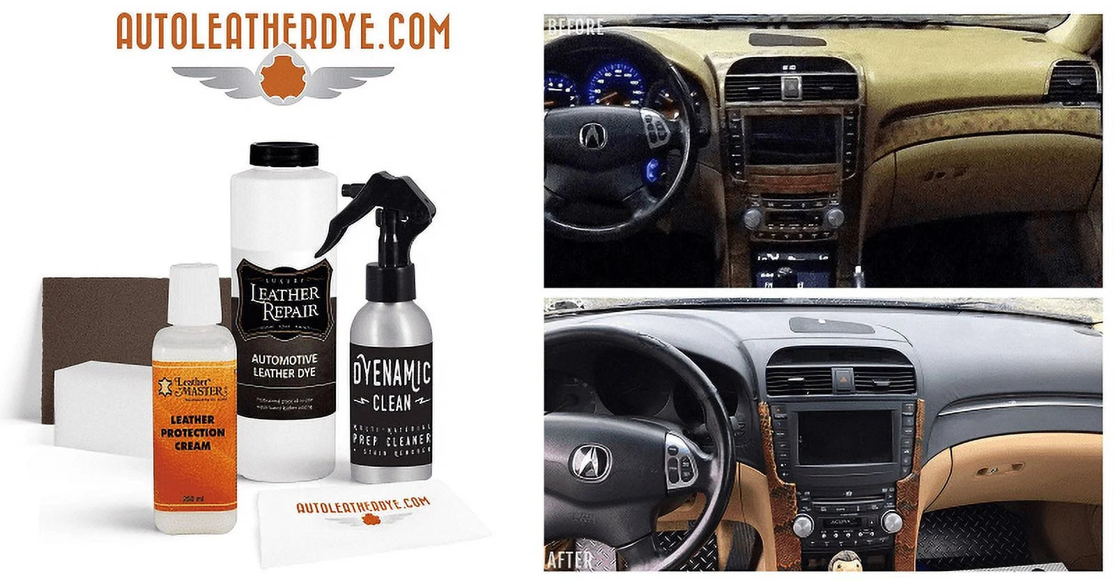 Leather Repair Dye Kit for Automotive Leather & Vinyl J1521