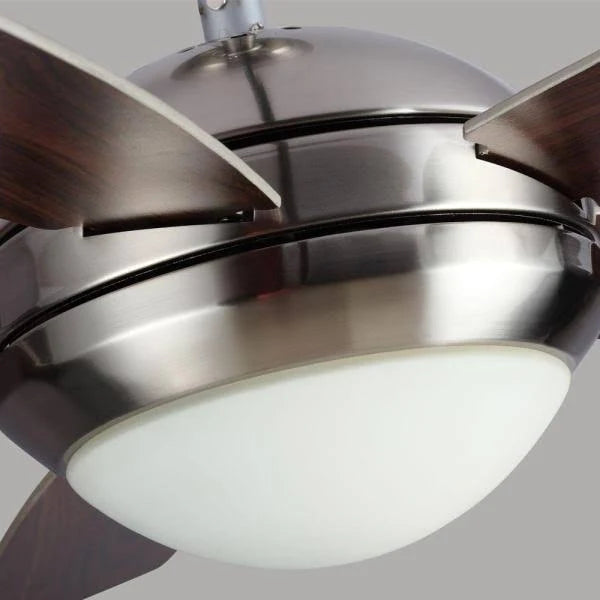 52x22 Brushed Steel Ceiling Fan with 2-light Kit U4504