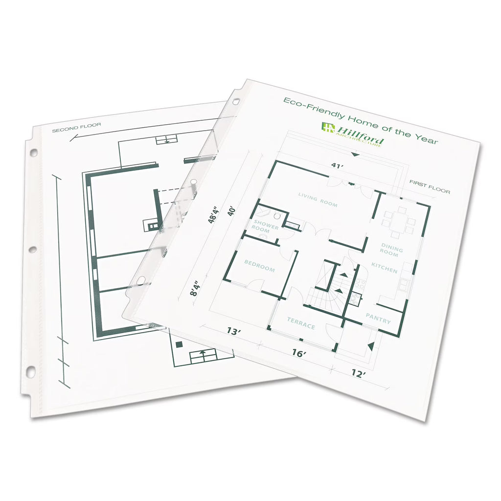 Clear Recycled Polypropylene Sheet Protector, 100/Box U1034