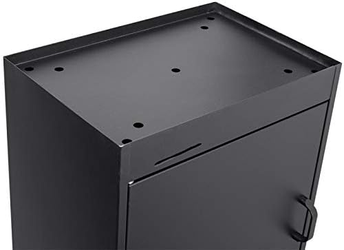 Black Freestanding Parcel Drop Mail Box with Lockable Compartment S690