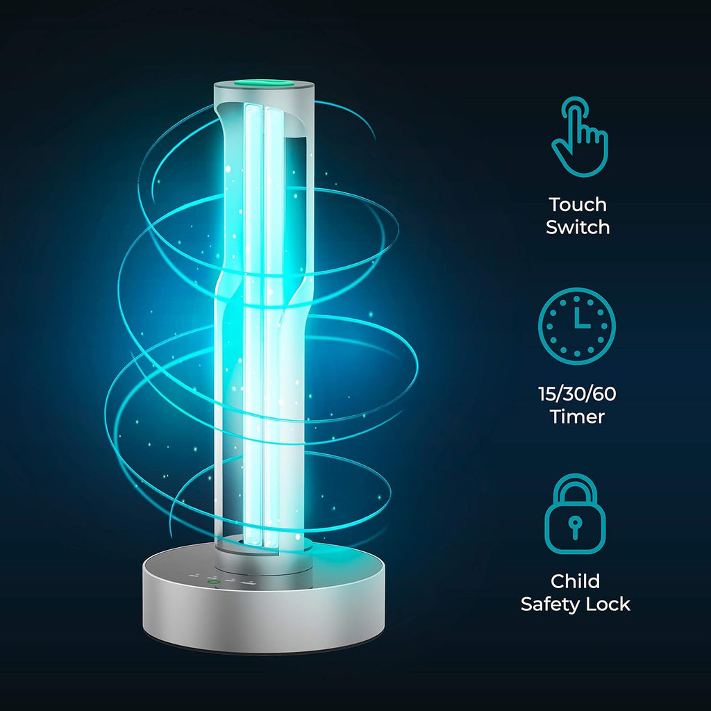 Ozone-Free Portable LED Disinfection Lamp with Remote Control and Child Lock I623491