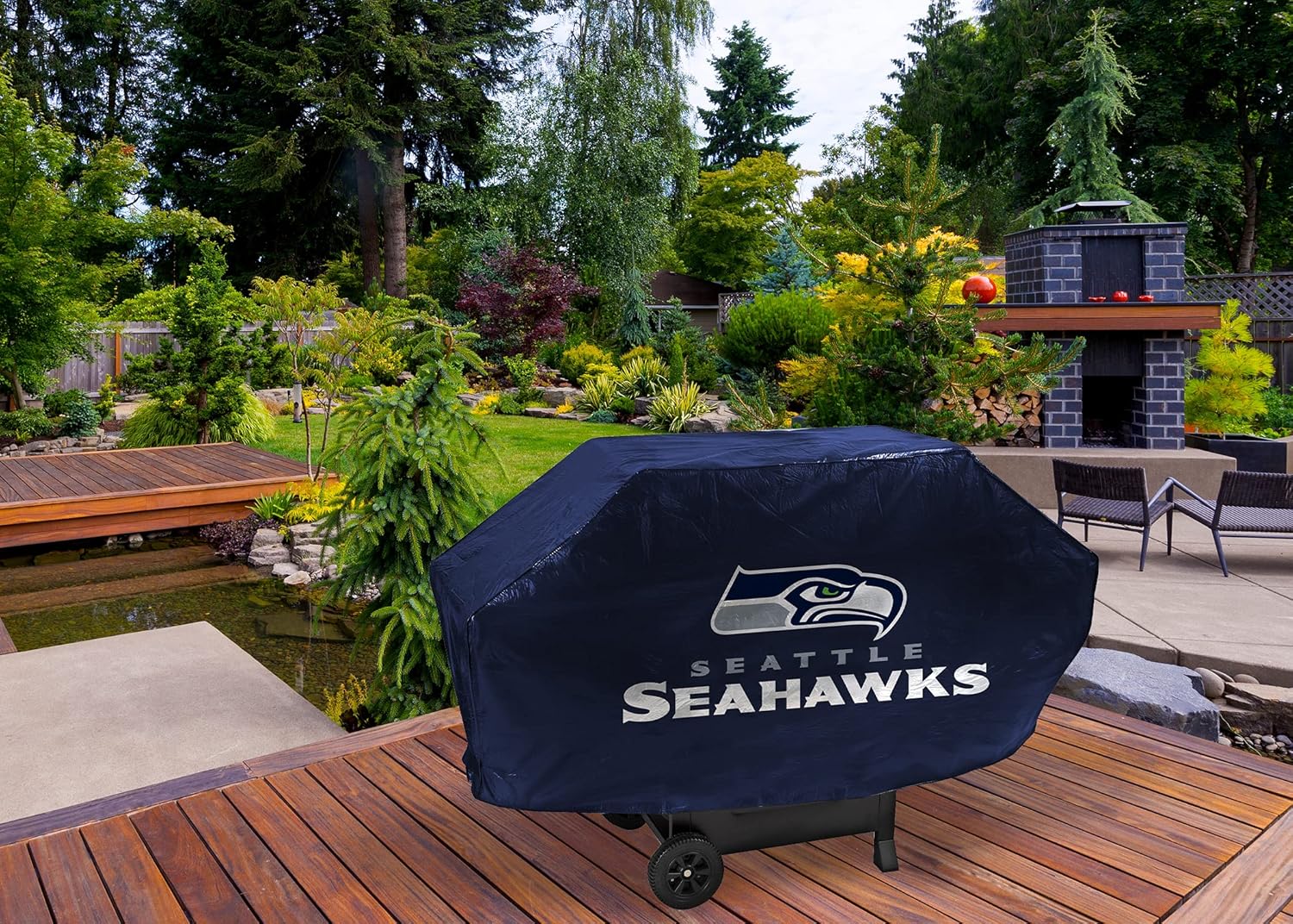 NFL Vinyl Padded Grill Cover, 68 x 21 x 35-inches R966350
