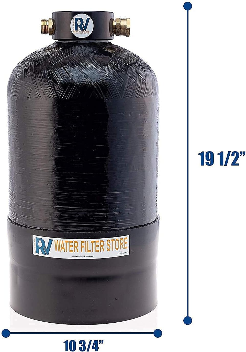 RV Water Softener Portable 16,000 Grain 3/4" Fittings P592626