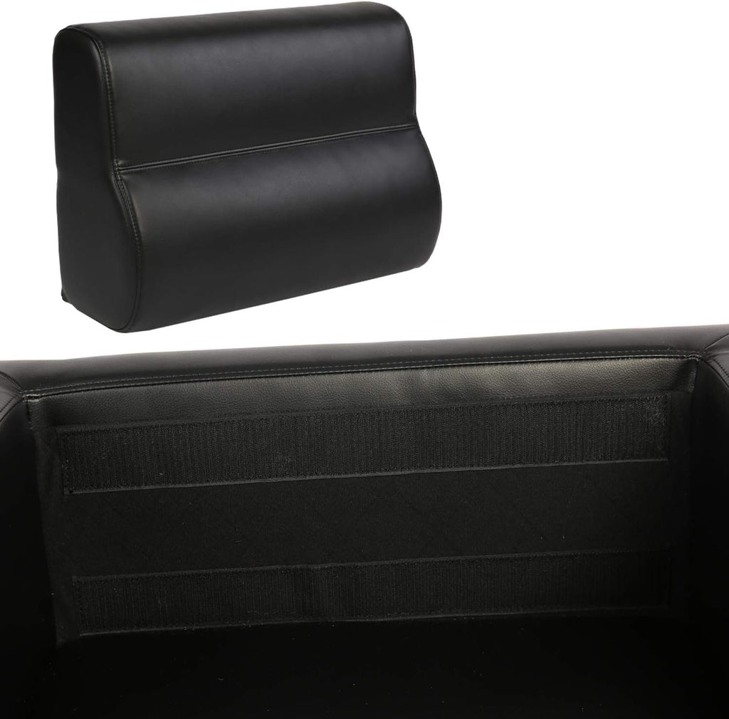 Black Leather Club Chair with Cushion N8557