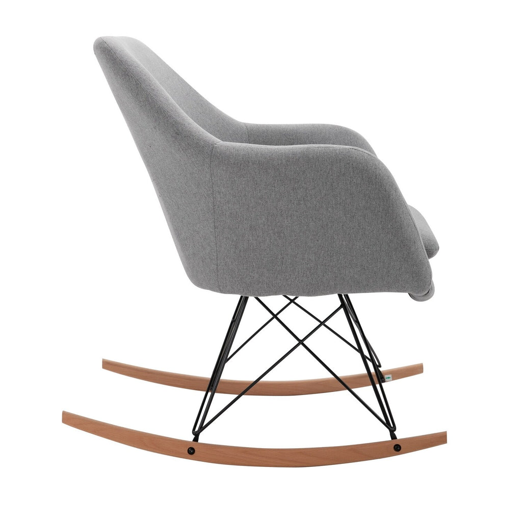 Pink Fabric Rocking Chair with Backrest A7759