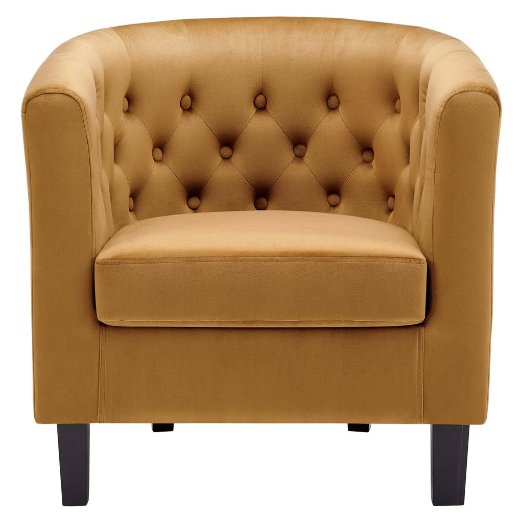 Light Gray Velvet Armchair U339