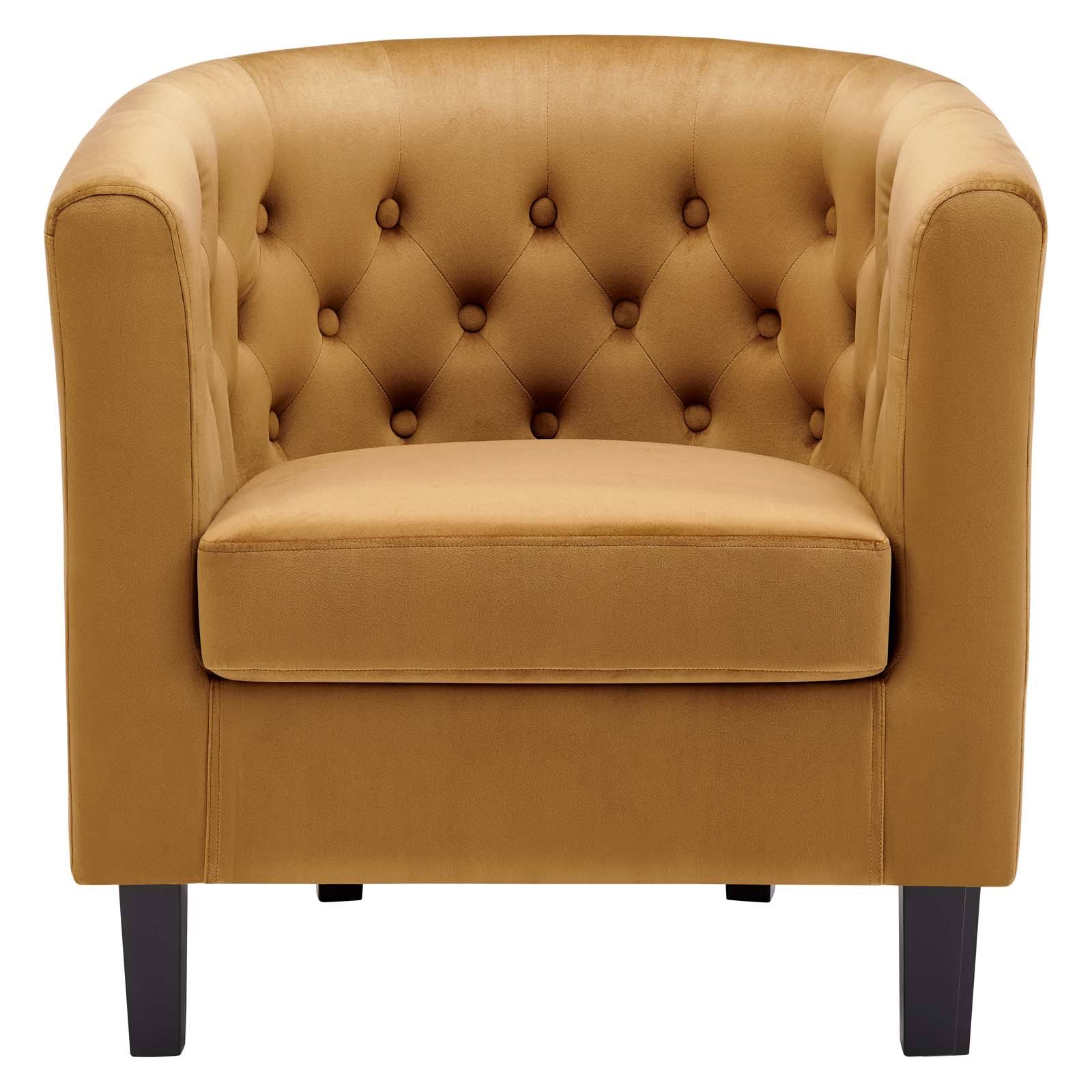 Light Gray Velvet Armchair U339