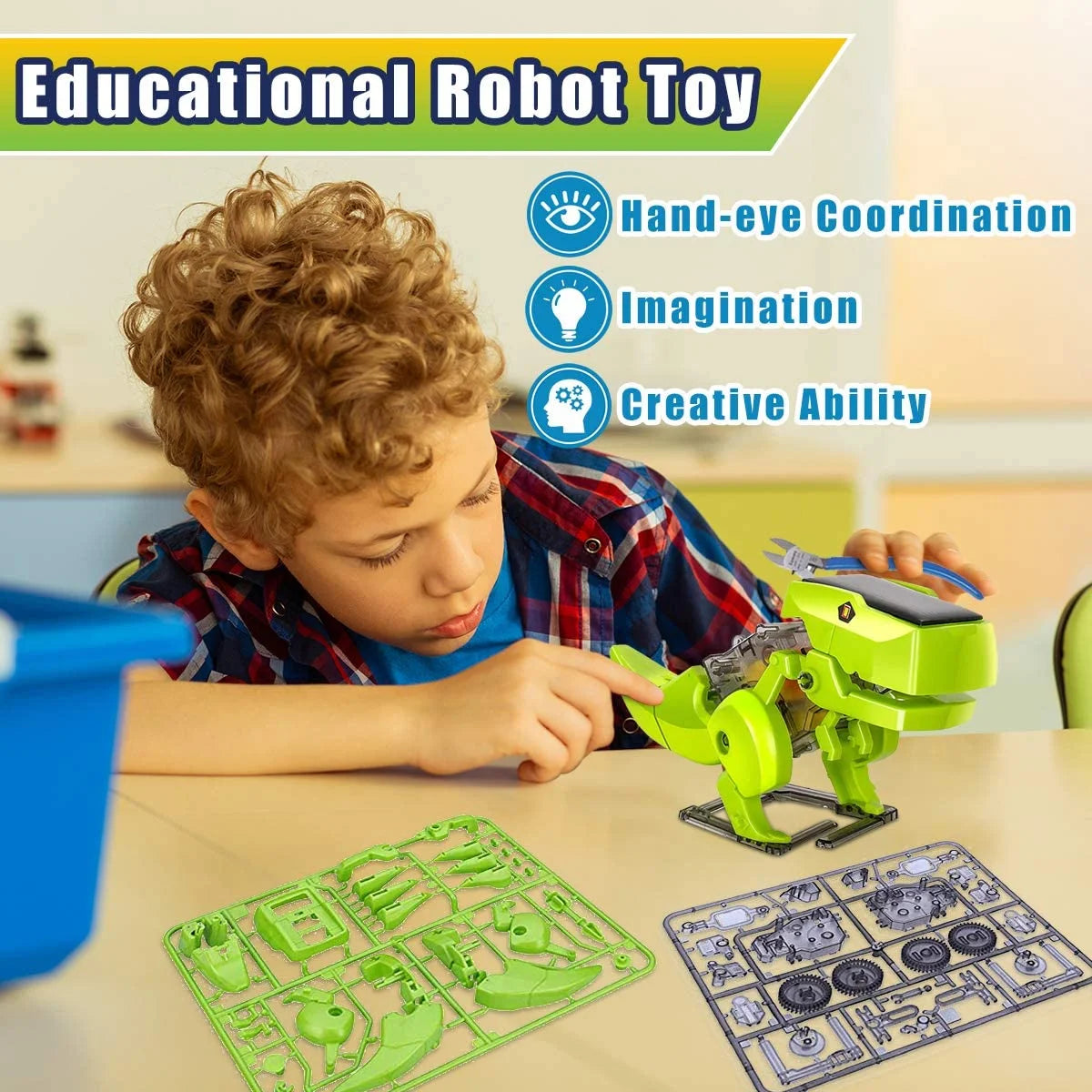 Solar Robot Kit 3-in-1 DIY Dinosaurs Science Kits Toys F84459