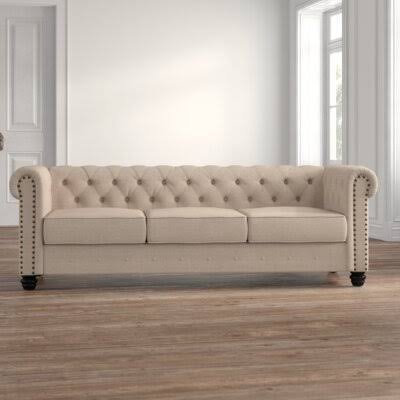 Beige Rolled Arm Sofa E798