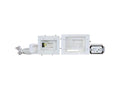 Recessed Pro-Power Kit with Duplex Surge Suppressor and Straight Blade Inlet Mounting Plate - White F582727