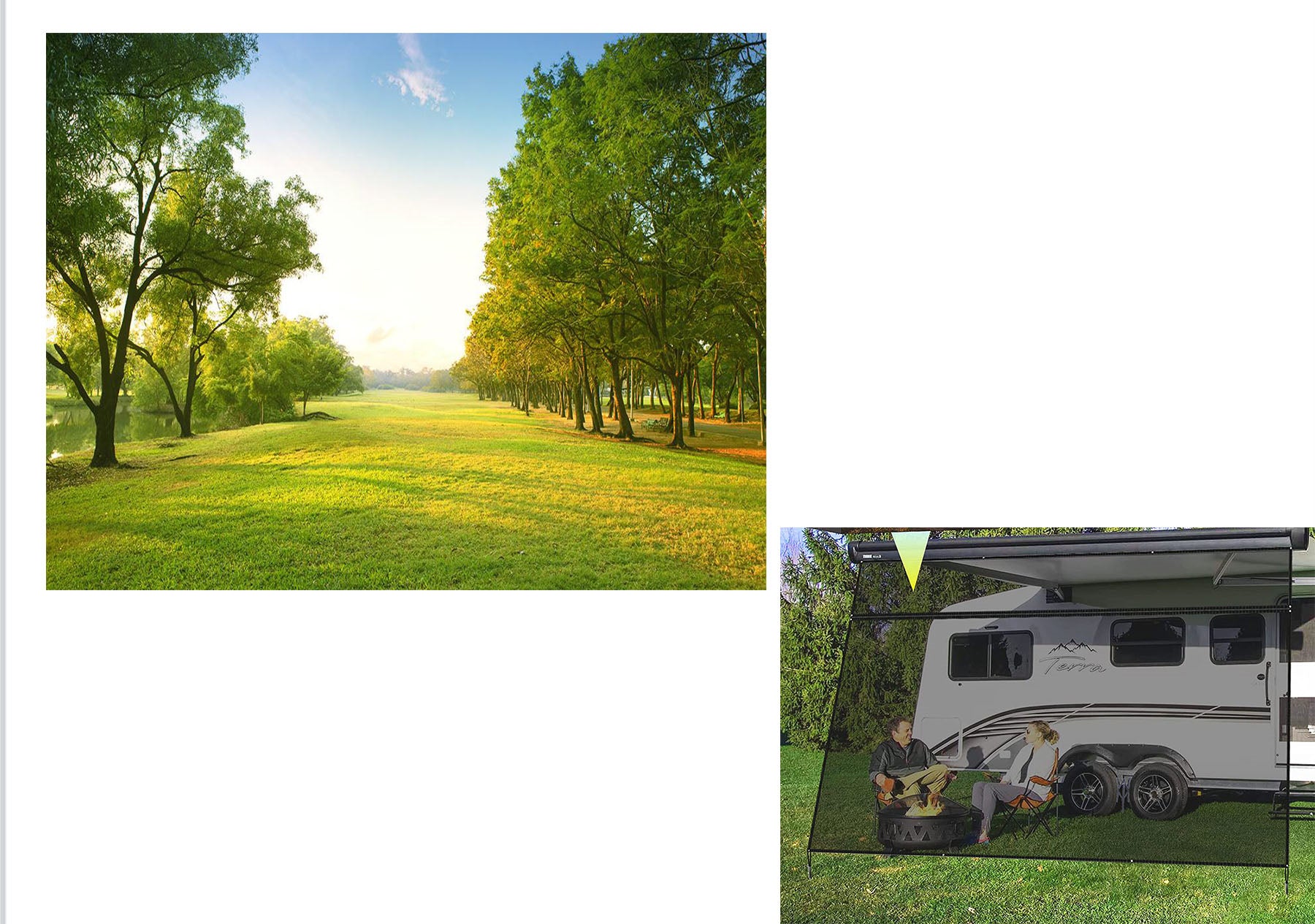 RV Awning Shade Screen 8x17.3’ with Zipper P79015