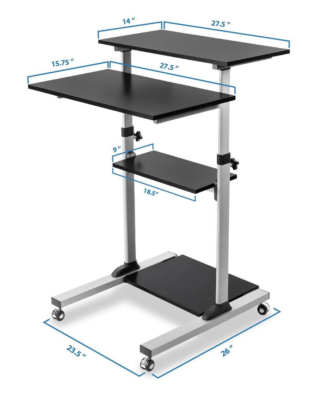 Height Adjustable Rolling Presentation Cart N67811