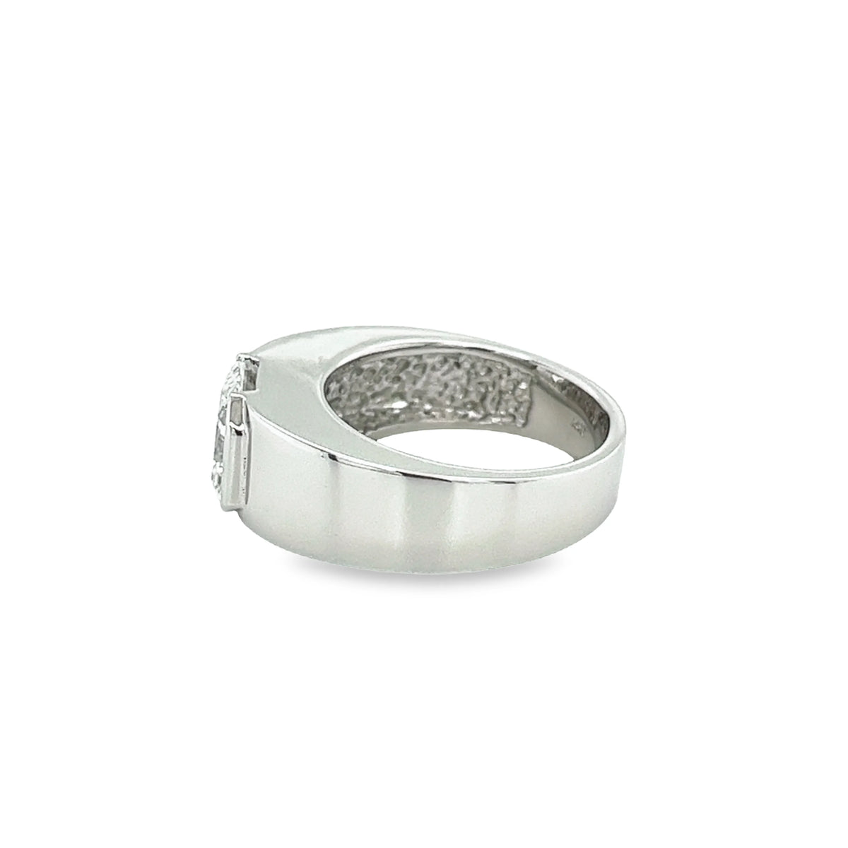Radiant Cut Lab Grown Diamond Ring in 14K White Gold G1412