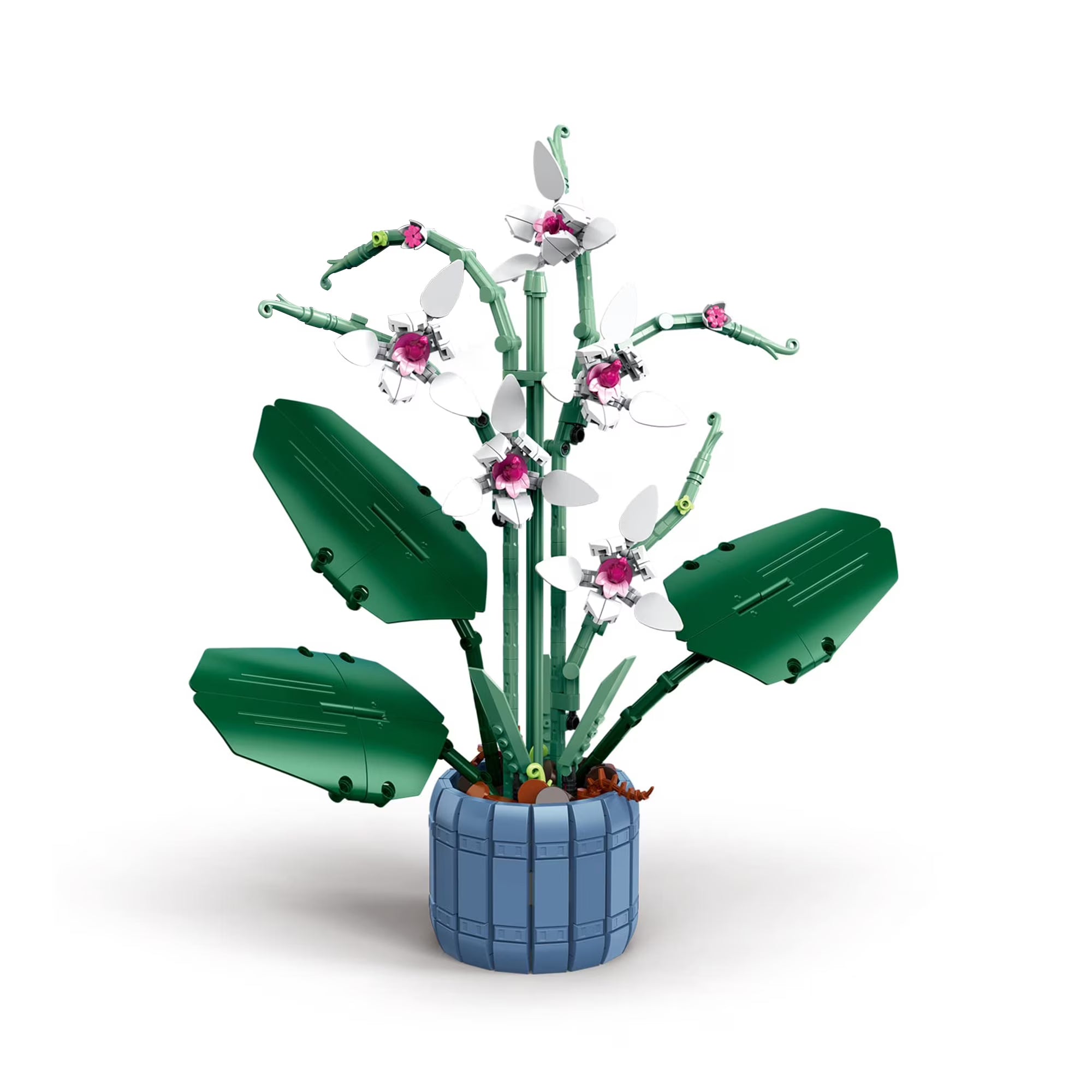 White Butterfly Orchid Building Block Set I36189