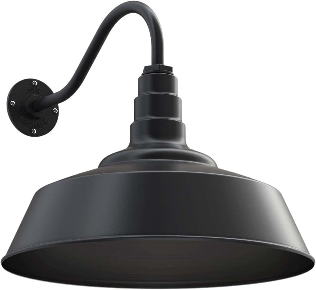 Black 20 inch Dome Barn Light W88195