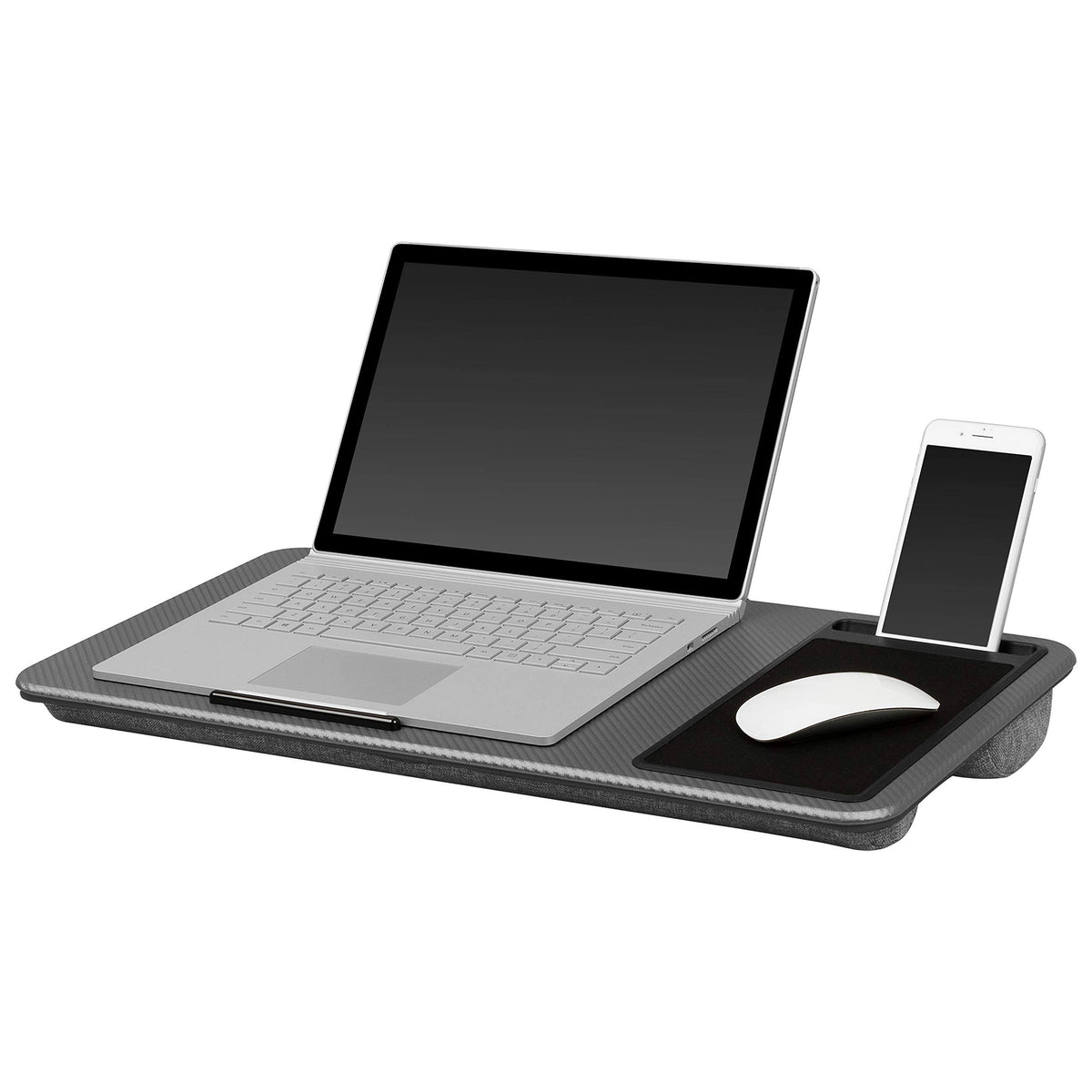 Silver Carbon Lap Desk C593