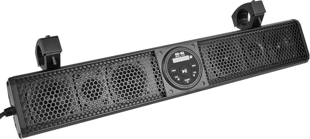 26” Wide Weatherproof Marine Sound Bar with Bluetooth Audio and Wireless Remote T40680
