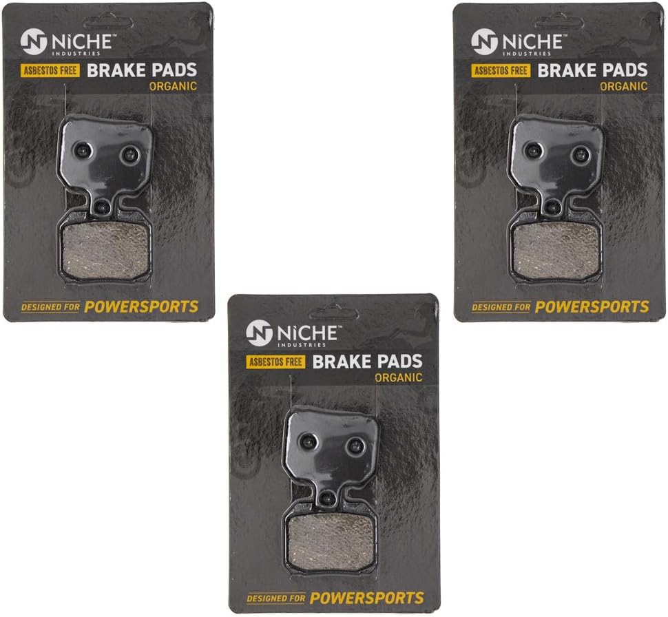 Front L/R and Rear Right Brake Pad Set Organic 3 Pack G907