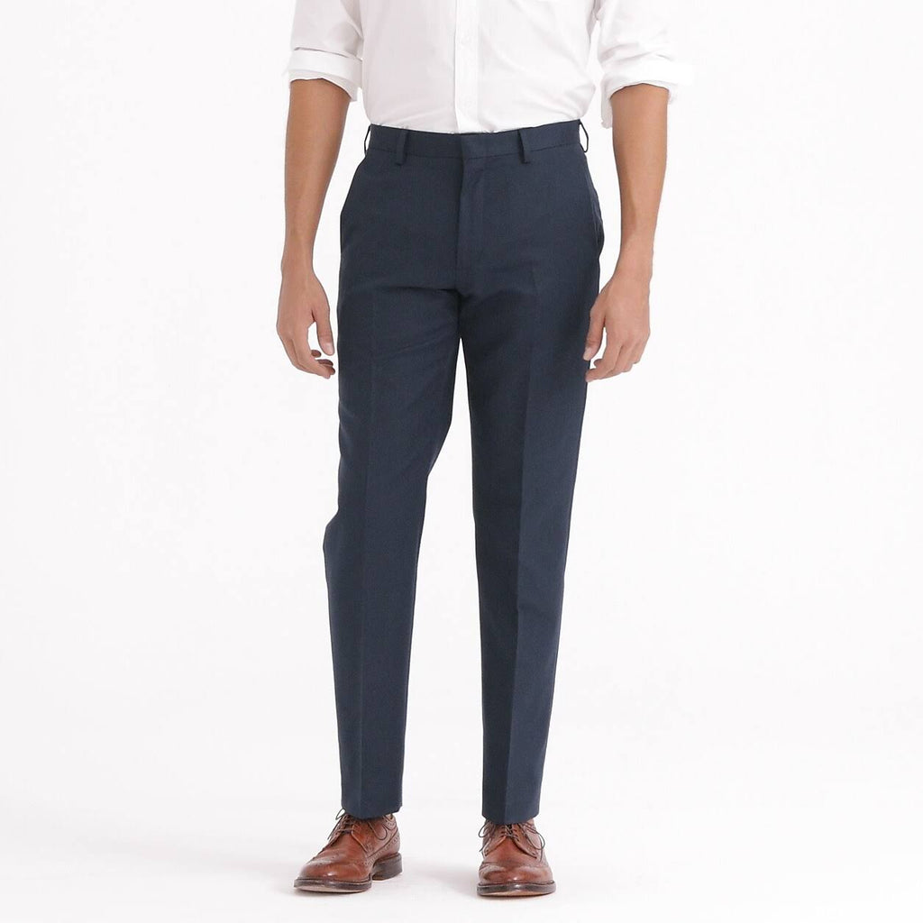 Slim-Fit Unstructured Suit Pant in Wool-Cotton Twill M3658