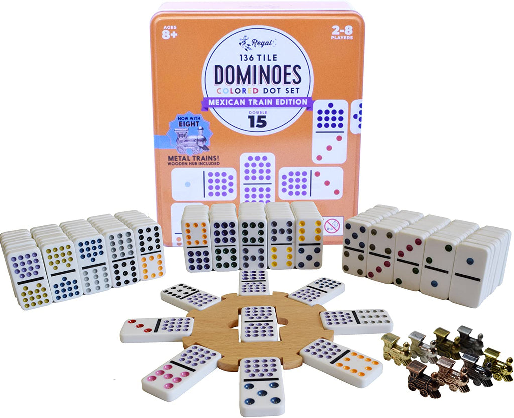Mexican Train Dominoes Traditional Tile Game C101