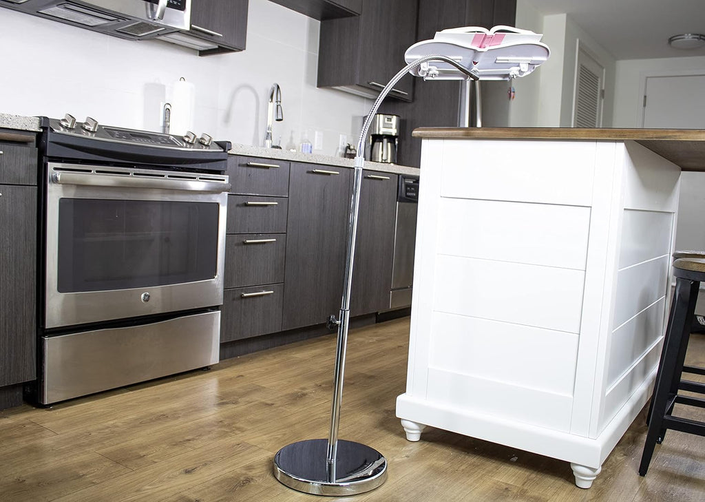 Adjustable Height Book Holder Floor Stand with Aluminum Base G76083
