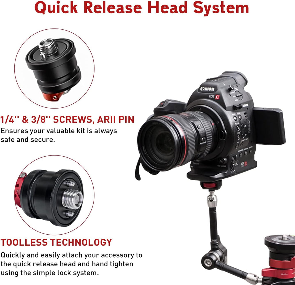 7 Inches Adjustable Magic Arm with 1/4 and 3/8 Thread Screw E74869