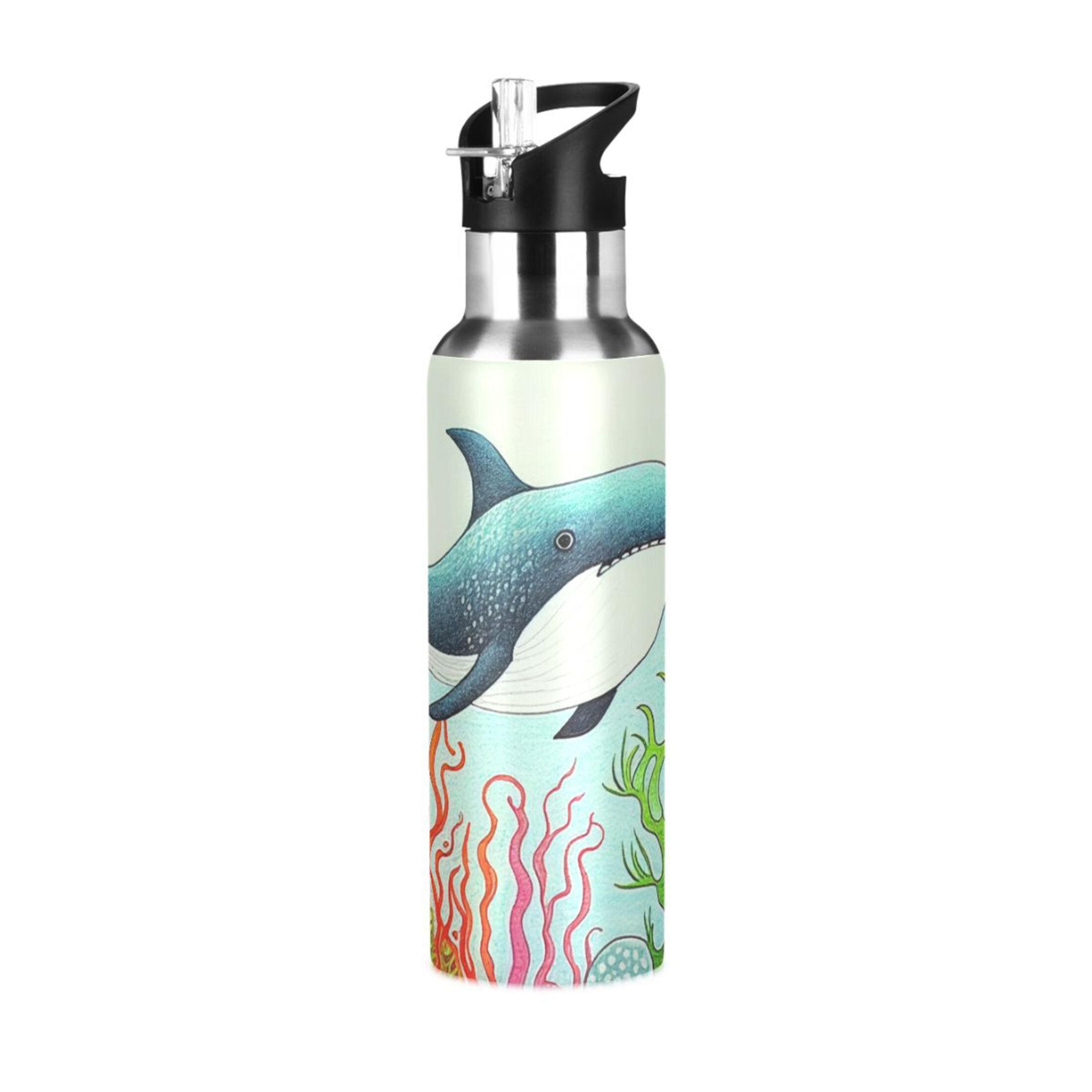 20 oz Insulated Stainless Steel Kids Bottle with Straw Lid H585