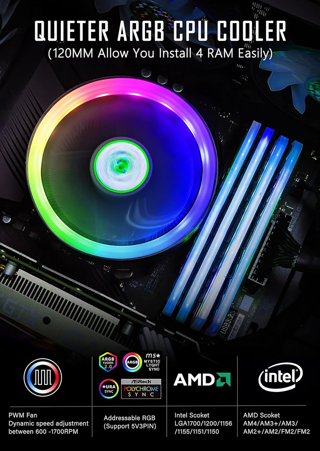 ATX PC Case with CPU Fan F22656