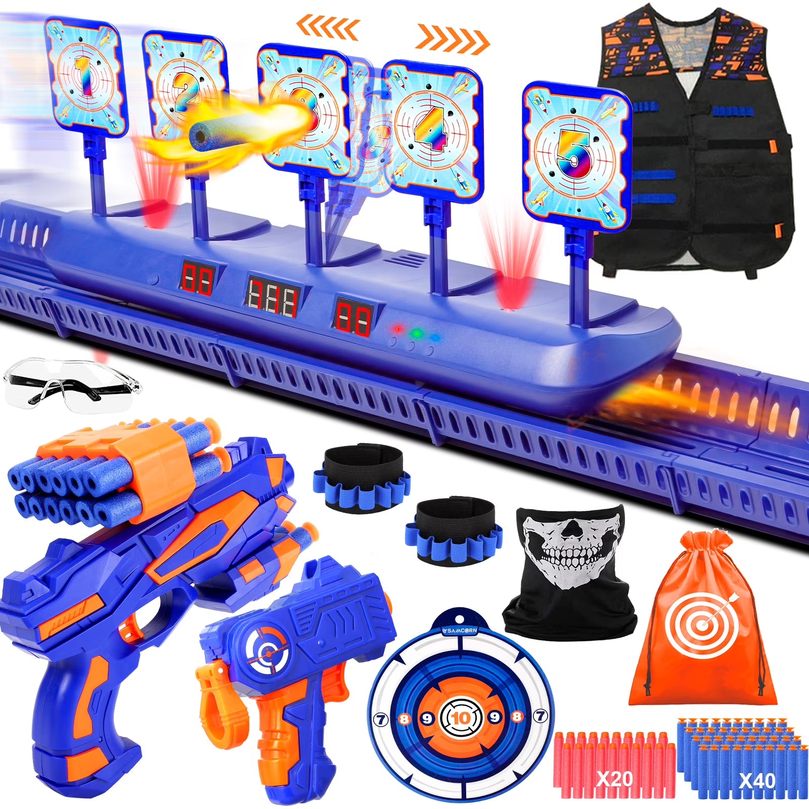 Electronic Shooting Target with Auto Reset for Nerf Gun Practice K9069