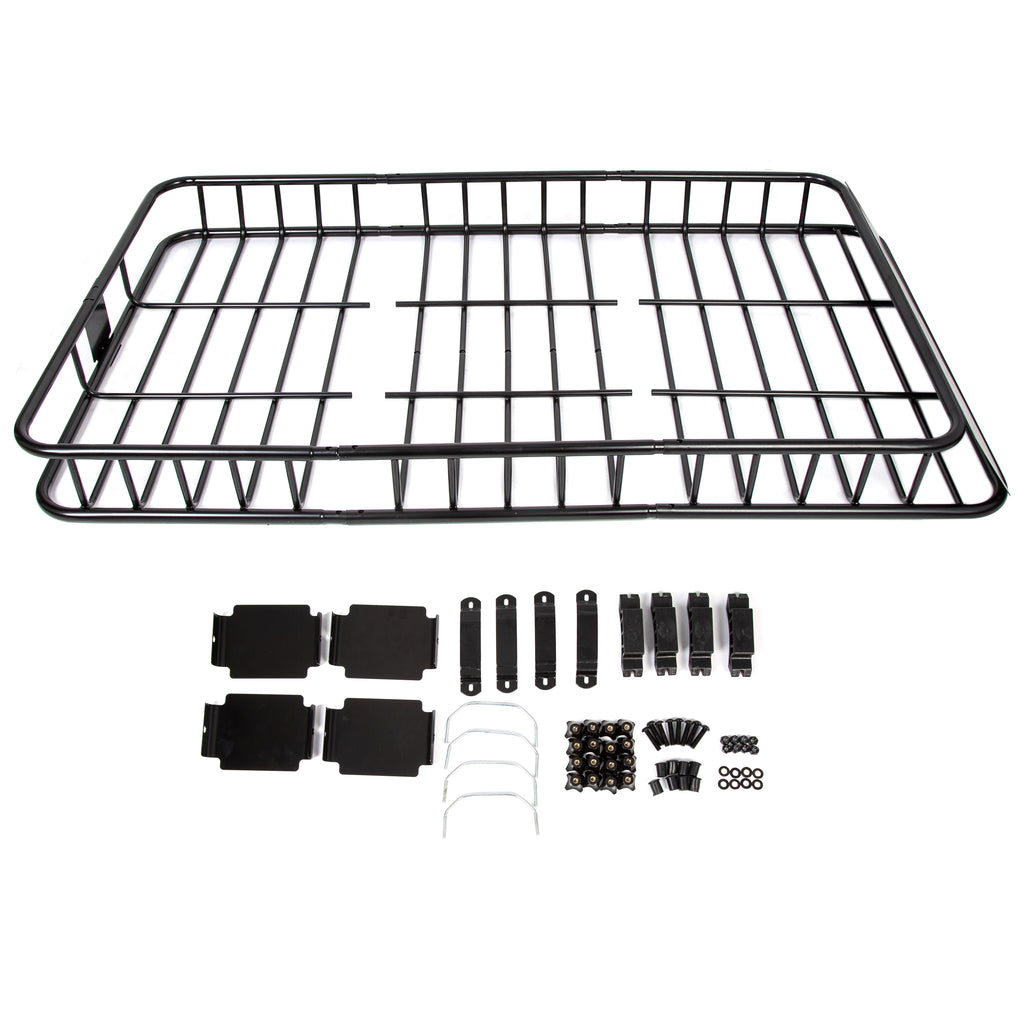 67" Expandable Car Top Roof Rack Cargo Basket Carrier M6279