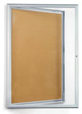 Enclosed Bulletin Board with Silver Aluminum Frame U257225