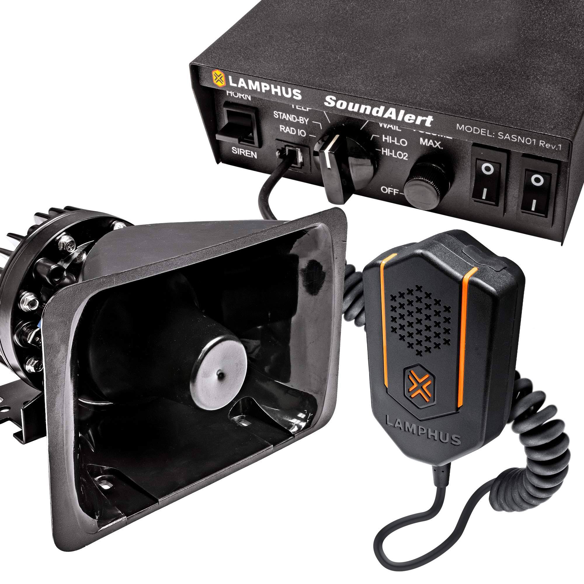 100W Emergency Siren Speaker PA System with Detachable Microphone W426960