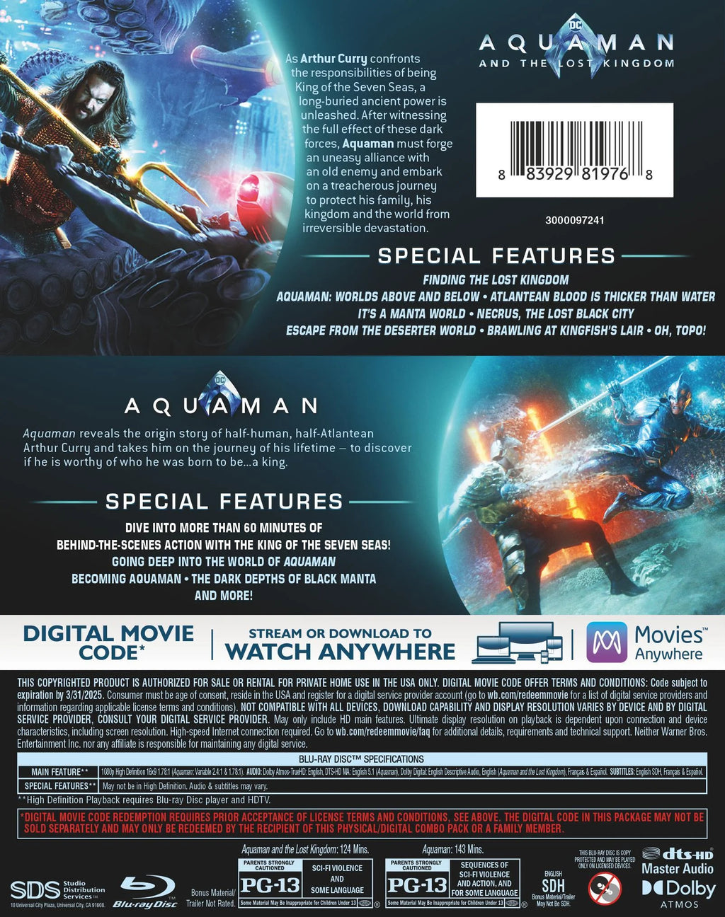 2-Film Collection (Blu-ray + Digital Copy) W926