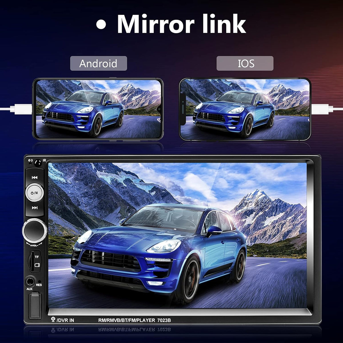 7 Inch Touch Screen Car Stereo Radio with Backup Camera Y931128